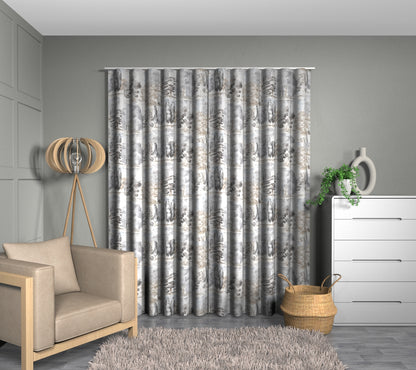 Waterperry Charcoal Wave Curtain