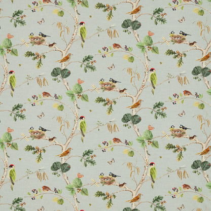 Woodland Chorus Sky Blue/Multi Fabric Sample