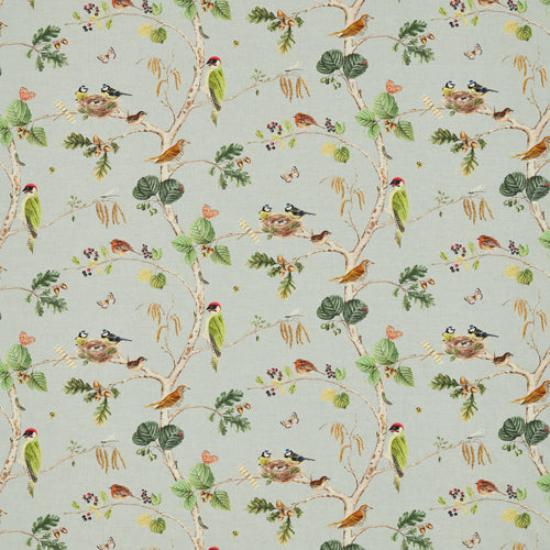 Woodland Chorus Sky Blue/Multi Fabric Sample