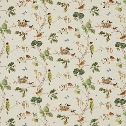 Woodland Chorus Linen/Multi Fabric Sample