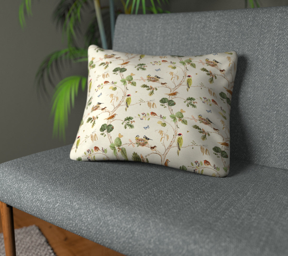 Woodland Chorus Linen/Multi Plain Cushion