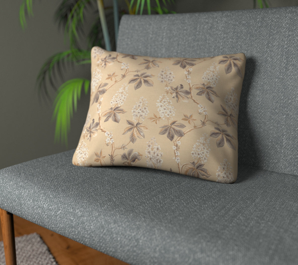 Chestnut Tree Wheat/Pebble Plain Cushion