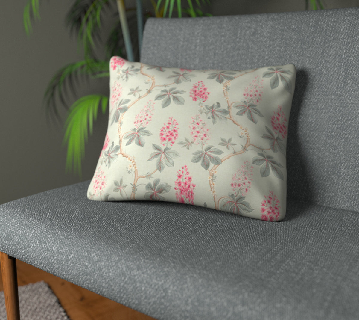 Chestnut Tree Seaspray/Peony Plain Cushion