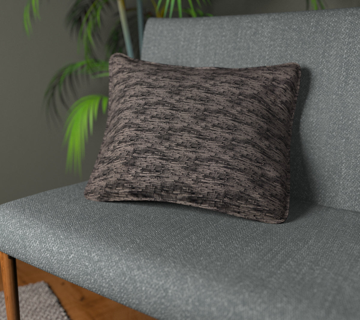 Ellary Charcoal Piped Cushion