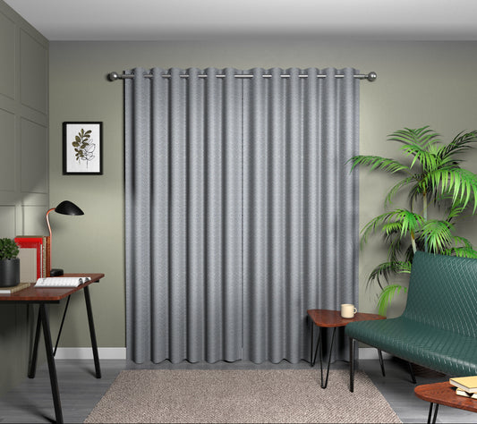 Mercury Midnight Eyelet Curtain
