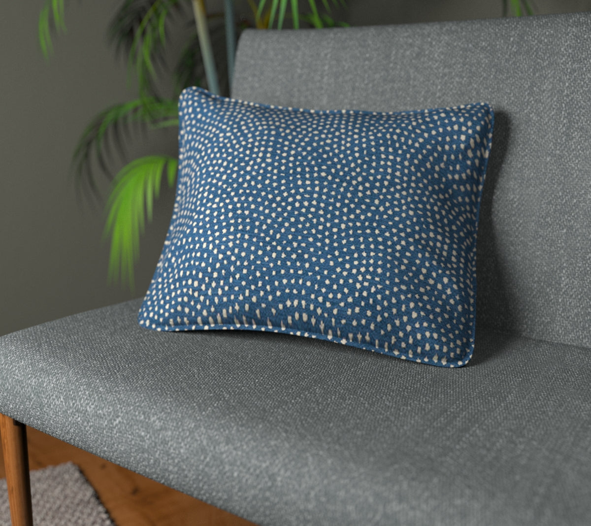 Nebula Denim Piped Cushion