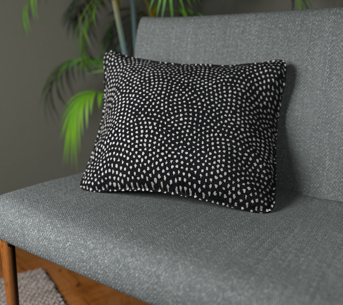 Nebula Noir Piped Cushion