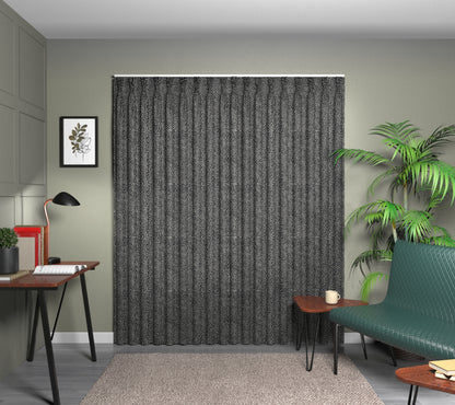 Nebula Noir Triple Pleat Curtain