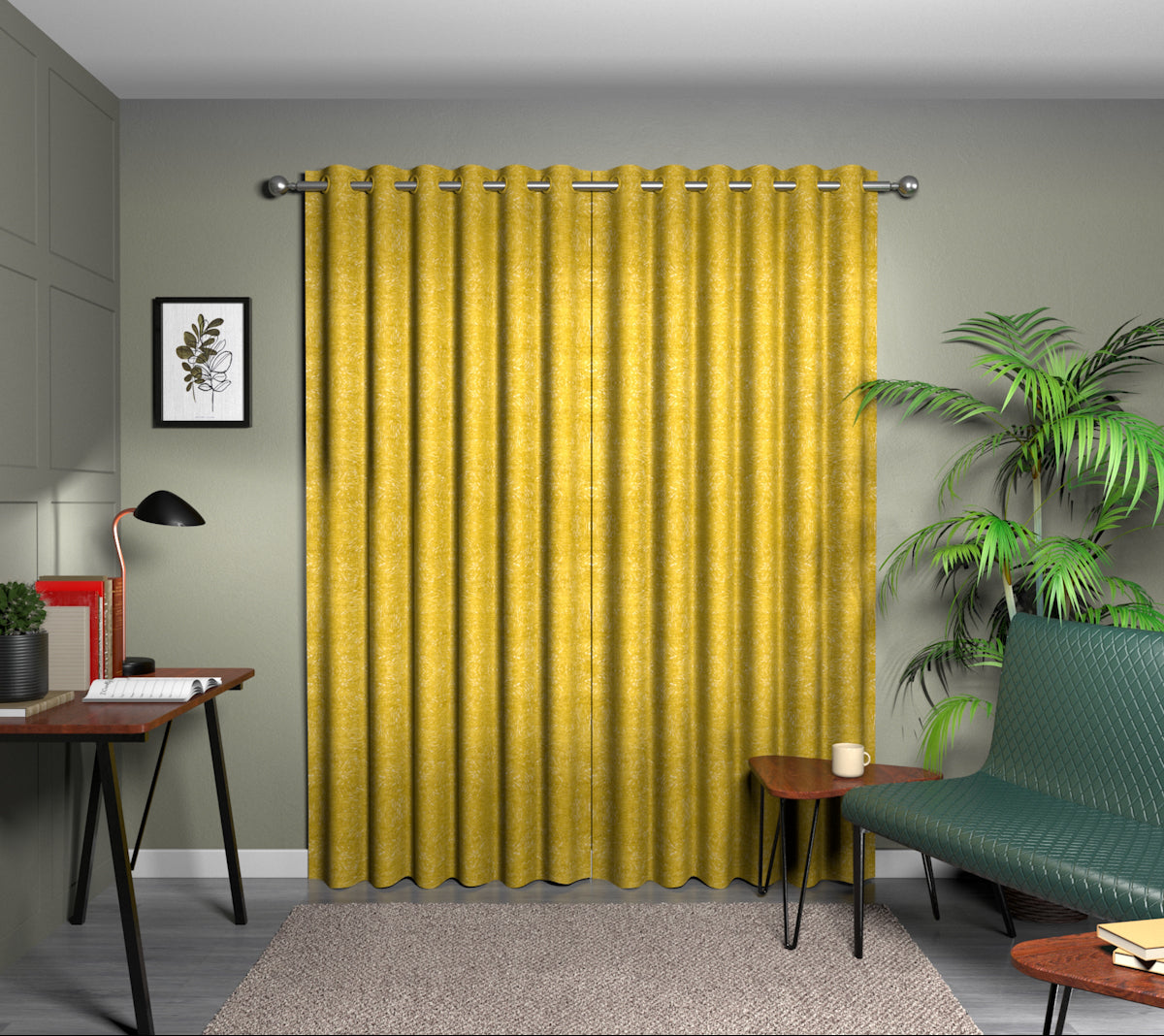Levante Chartreuse Eyelet Curtain