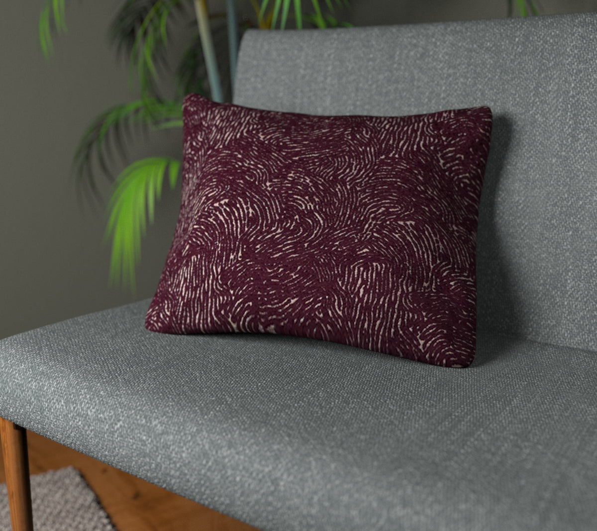 Levante Damson Plain Cushion