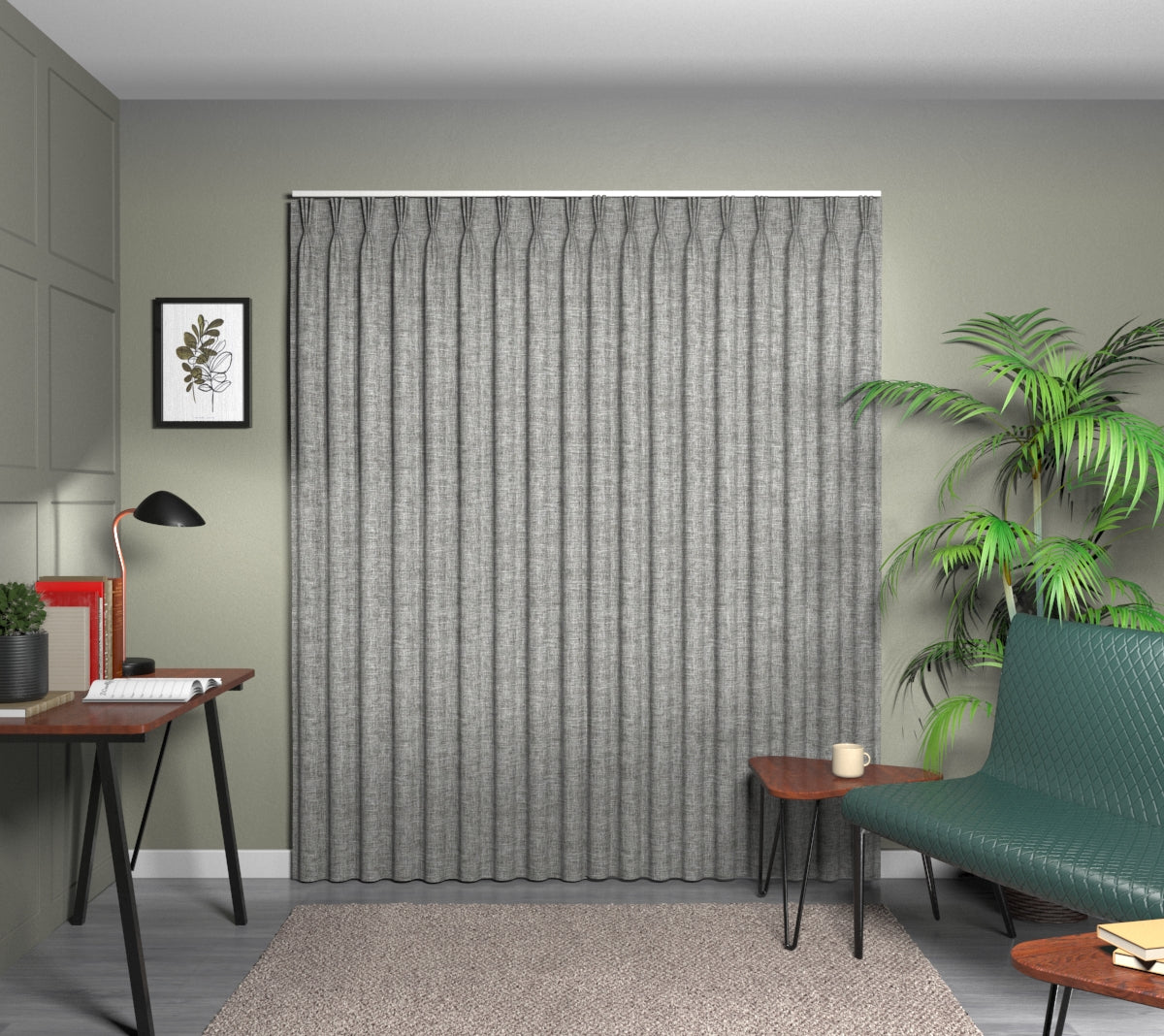 Kelso Birch Triple Pleat Curtain