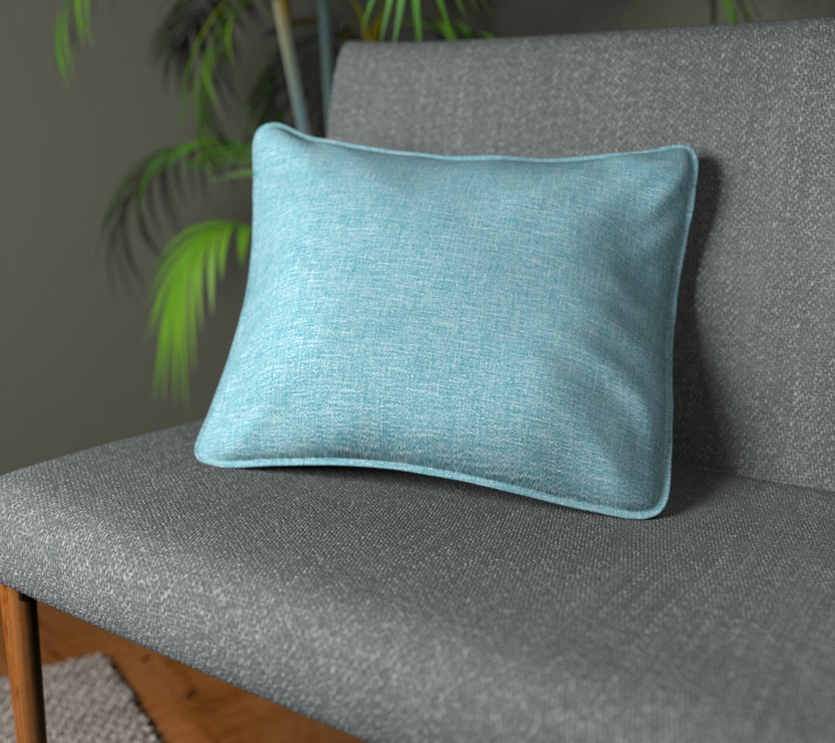 Kelso Bluebird Piped Cushion