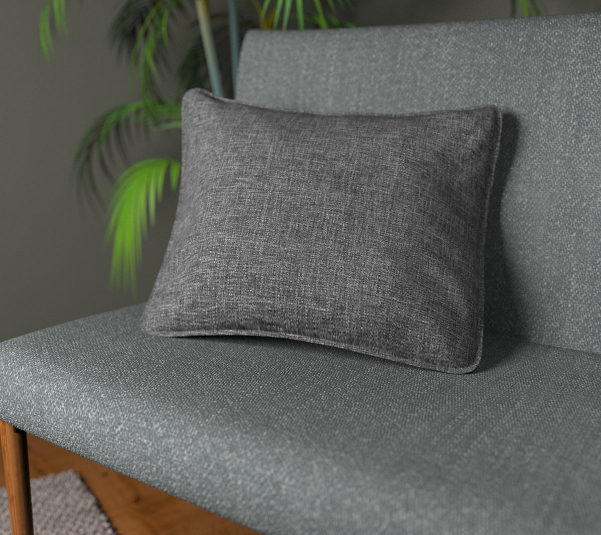 Kelso Charcoal Piped Cushion