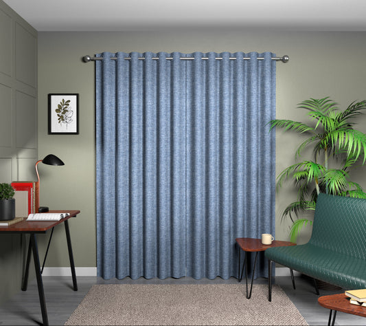 Kelso Denim Eyelet Curtain