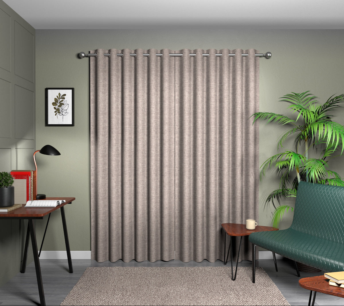 Kelso Espresso Eyelet Curtain