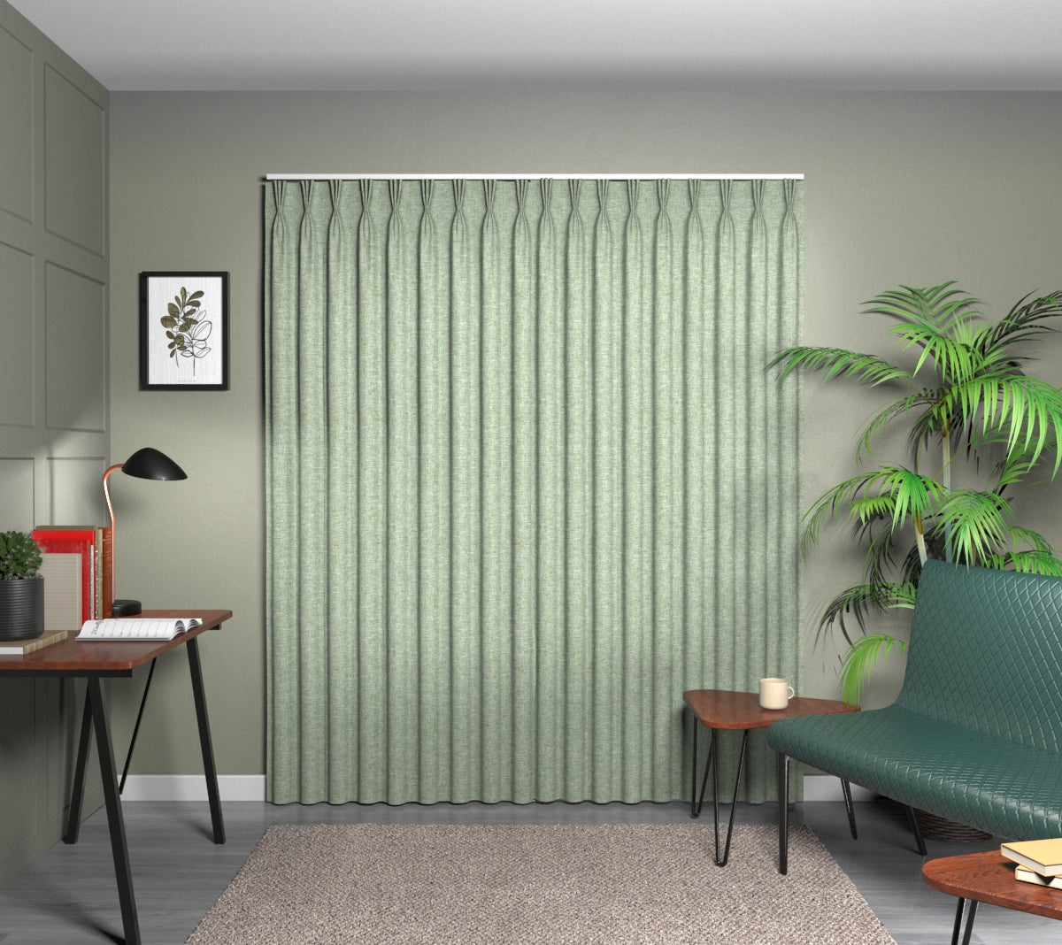 Kelso Forest Triple Pleat Curtain
