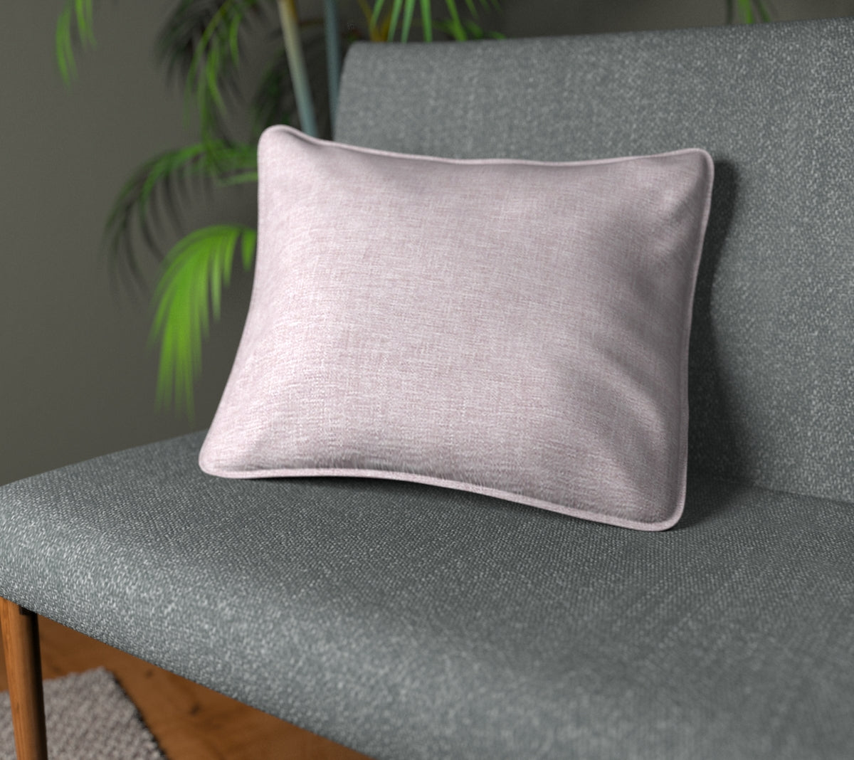 Kelso Heather Piped Cushion