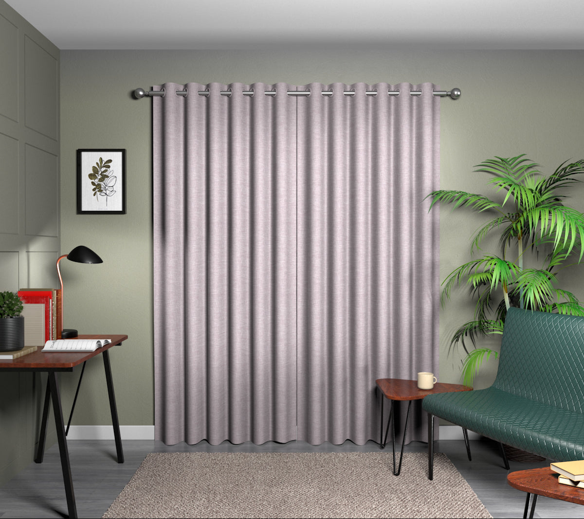 Kelso Lilac Eyelet Curtain