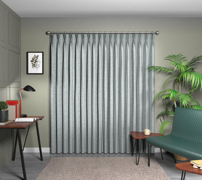 Kelso Mineral Double Pleat Curtain