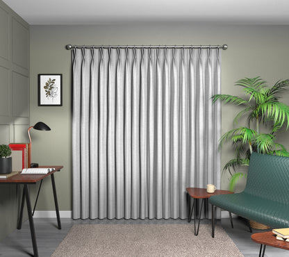 Kelso Mist Double Pleat Curtain