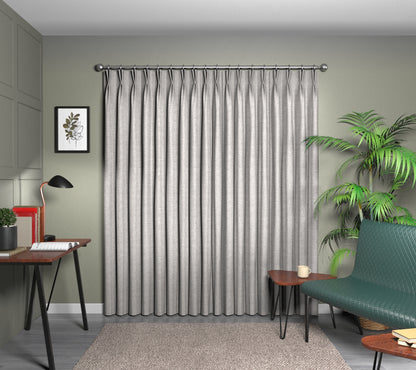 Kelso Pebble Double Pleat Curtain