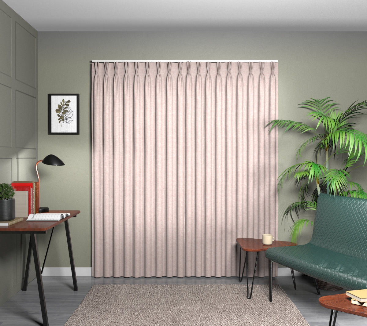 Kelso Petal Triple Pleat Curtain