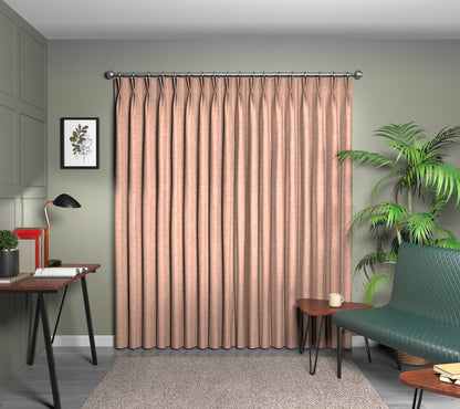 Kelso Pumpkin Double Pleat Curtain
