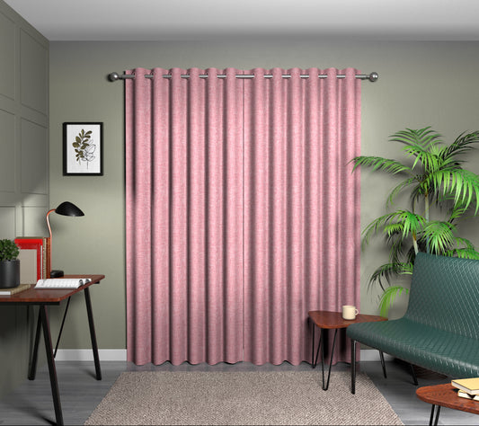 Kelso Raspberry Eyelet Curtain