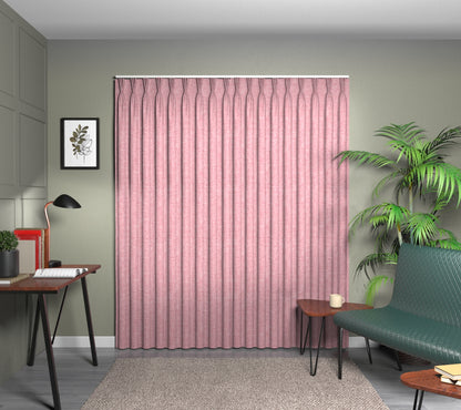 Kelso Raspberry Triple Pleat Curtain