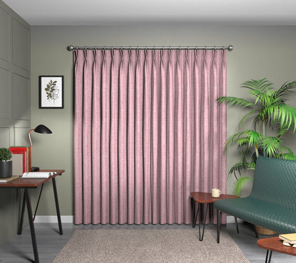 Kelso Rose Double Pleat Curtain