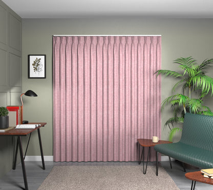Kelso Rose Triple Pleat Curtain