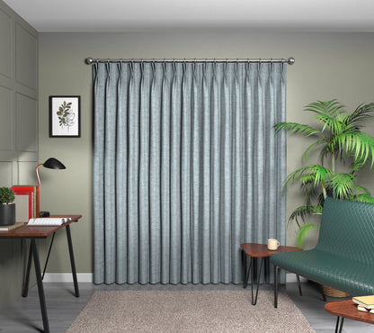 Kelso Seafoam Double Pleat Curtain