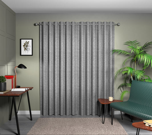 Kelso Slate Eyelet Curtain