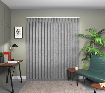 Kelso Slate Triple Pleat Curtain