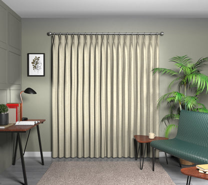 Kelso Straw Double Pleat Curtain