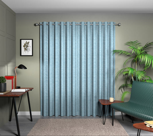 Kelso Teal Eyelet Curtain