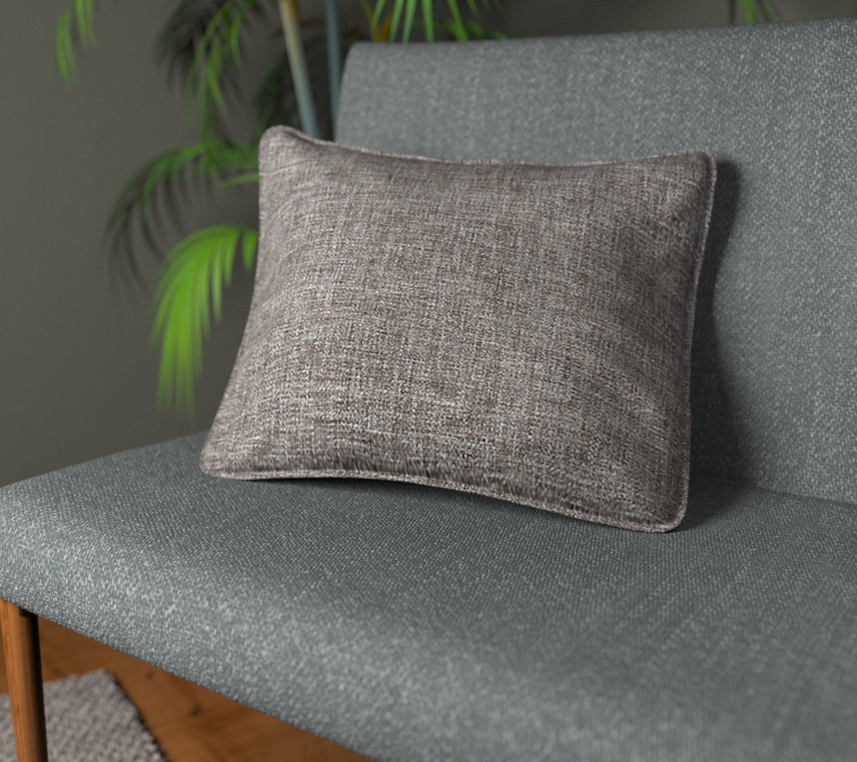 Kelso Truffle Piped Cushion