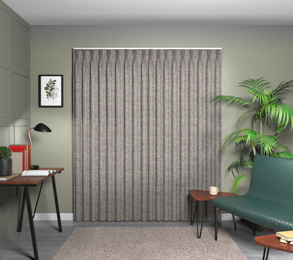 Kelso Truffle Triple Pleat Curtain