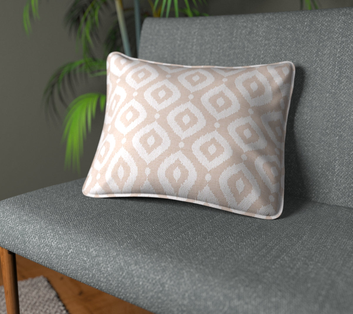 Soraya Blush Piped Cushion
