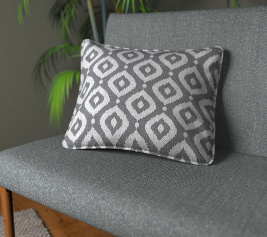 Soraya Charcoal Piped Cushion