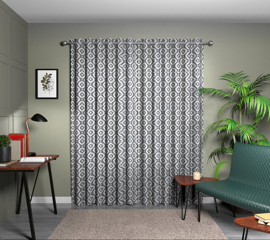Soraya Charcoal Eyelet Curtain