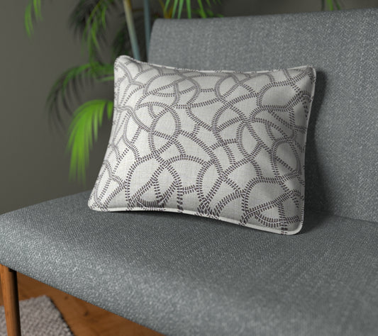 Panache Charcoal Piped Cushion
