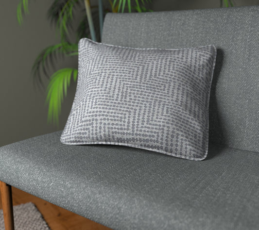Solitaire Charcoal Piped Cushion