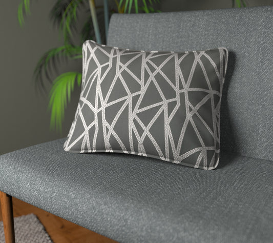 Geomo Pewter Piped Cushion
