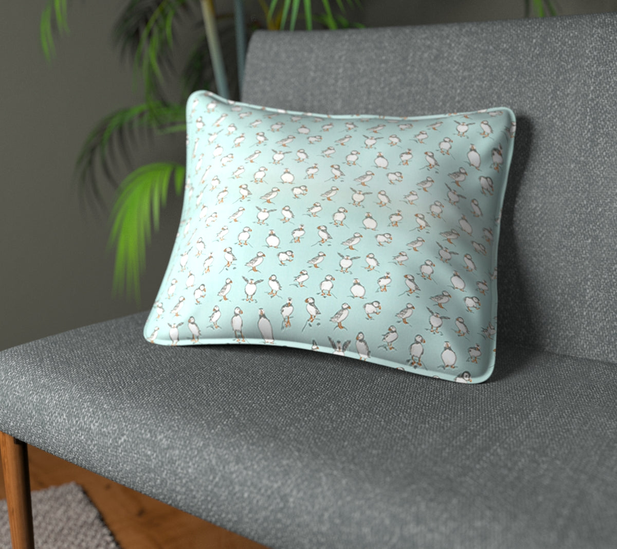 Atlantic Mineral Piped Cushion