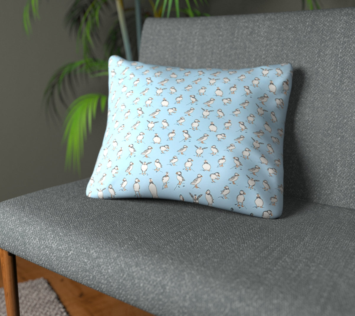 Atlantic Powder Blue Plain Cushion