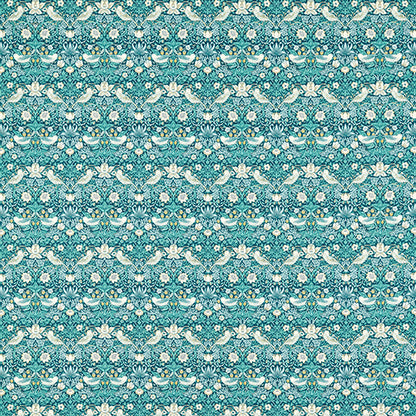 Strawberry Thief Teal Fabric Sample
