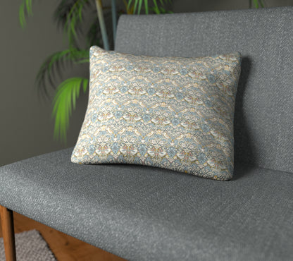 Strawberry Thief Slate/Blush Plain Cushion
