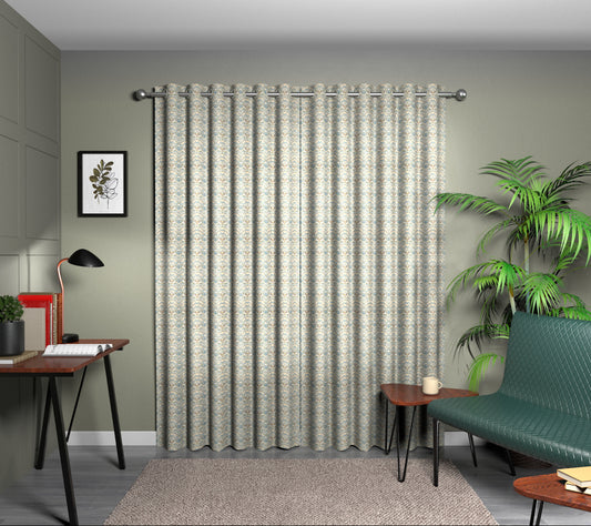 Strawberry Thief Slate/Blush Eyelet Curtain