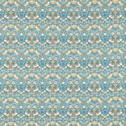Strawberry Thief Denim/Spice Fabric Sample